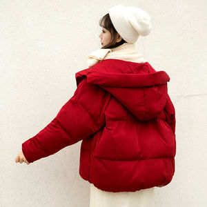 冬季小个子连帽棉服女新款韩版时尚保暖短款外套面包服棉袄棉衣潮