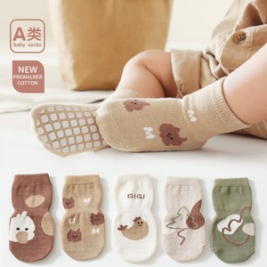 袜子袜i子祙袿子秋儿童地板袜子婴儿学步袜宝宝鞋袜薄棉透气防滑