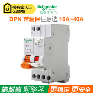 原装施耐德断路器空气开关DPN10A16A20A32A40A双进双出带漏电保护