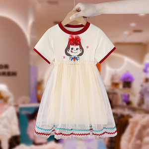 女童白雪公主裙连衣裙夏装2024新款儿童装小女孩休闲时髦裙子薄款