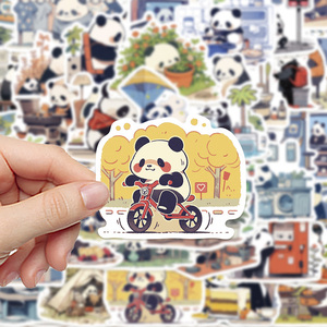 小熊猫贴纸卡通可爱动物图案女孩儿童贴画手机后壳装饰diy笔记本