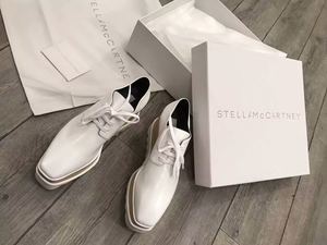 意大利专柜代购Stella李小璐/吴昕/ 张天爱同款 白色厚底松糕鞋