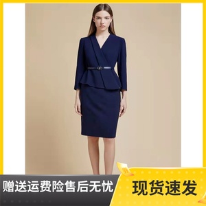 宝Z春季新款女士优雅气质职业套装时尚通勤OL连衣裙LD8D067NWB011