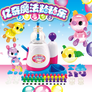 亿奇魔法波波粘粘乐动物沾泡泡气球黏黏球补充装DIY儿童玩具亲子