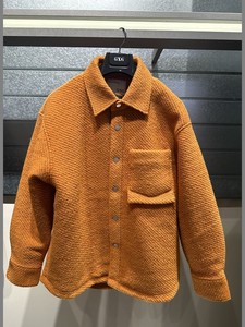GXG男装外套2023冬季商场同款橘色翻领短款羊毛呢大衣GEX10626054