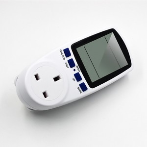 白色13A英式插头多功能大屏电量检测器测量仪英规计费插座式电表