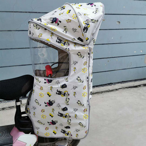 加大自行车后置幼儿童座椅雨棚宝宝电动瓶车后座椅遮阳雨篷子棉棚