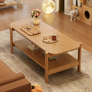 茶几客厅家用小户型办公室小桌子简约现代茶几2023新款实木小方桌