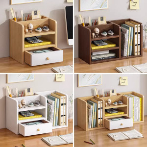桌面书架收纳置物架简易办公室桌上多层储物书柜宿舍书桌整理神器