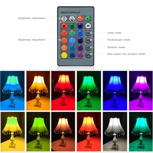 LED灯泡球泡灯RGB七彩节能灯 可遥控变色 E27大螺口3W 9W车铝球泡
