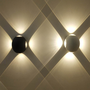 LED户外壁灯球形创意十字星光射灯外墙楼道走廊装饰灯6瓦12瓦壁灯