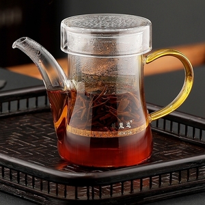 斌能达加厚全玻璃泡茶壶茶水分离功夫茶具家用红茶过滤冲茶器耐热
