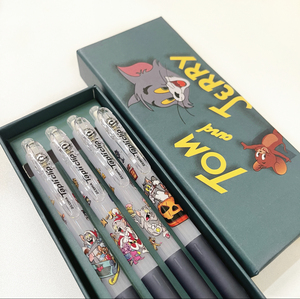 日本ZEBRA斑马活动铅笔MN5猫和老鼠DIY贴纸礼盒送礼自动铅笔0.5软胶笔握伸缩笔尖小学生铅笔文具用品