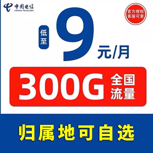 电信流量卡纯流量上网卡手机电话卡5g无线限流量卡通用广州深圳