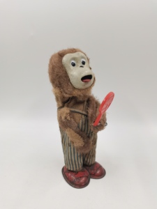 六七十年代，日本铁皮发条玩具，猴子吃糖玩具。怀旧老玩具收藏