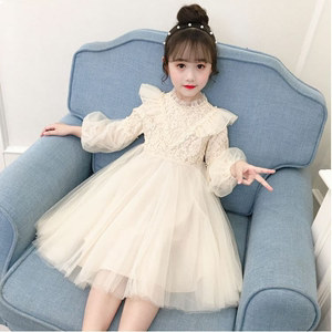 女童连衣裙装2022新款韩版超洋气小女孩长袖儿童加绒公主裙子