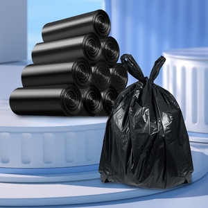 黑色背心家用办公室商用实惠装厨房余手提式超加厚垃圾圾袋清洁袋