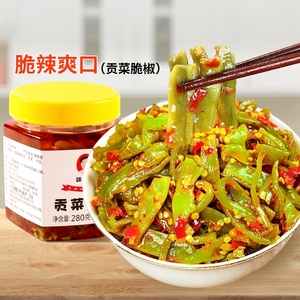 剁椒贡菜下饭菜湖南特产咸菜拌饭泡菜酱菜即食榨菜瓶装早餐入口