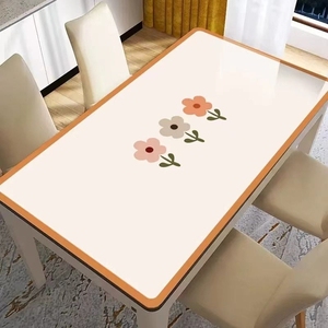 轻奢餐桌垫桌布长方形加厚防烫隔热免洗茶几桌垫厨房桌面防水防滑