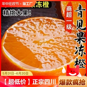 正宗四川青见果冻橙新鲜甜橙子8斤大果柑橘孕妇水果整箱爆汁