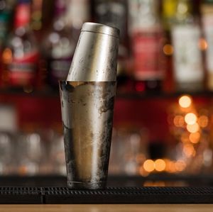 酒吧启航美式波士顿二段式摇酒壶Shake进口优质不锈钢304调酒器