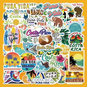 【哥斯达海滩】100张costarica海滩贴纸夏日小清新装饰手账本iPad