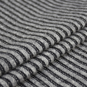 黑灰0.5厘米间隙条纹毛呢外套毛衣裤子加厚秋冬面料设计布料特价
