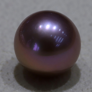正品天然淡水珍珠爱迪生粉紫色正圆形裸珠散珠对珠10-11-12-13mm