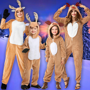 凯梩圣诞节服装cos儿童服装可爱驯鹿动物装亲子服成人麋鹿表演服