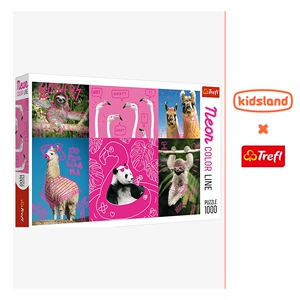 Trefl霓虹疯狂动物猫咪平面拼图成人版高难度益智玩具礼物1000片