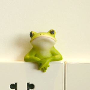 迷你小青蛙美人鱼客厅房间卧室卫生间开关贴墙贴立体动物装饰摆设