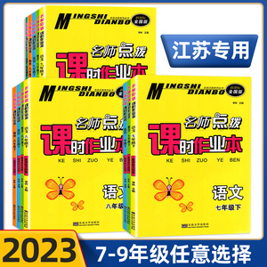 2023名师点拨课时作业本7七年级8八年级九年级下册上册语文英语数学苏教版江苏科物理化学初中必刷题专项训练初一初二三同步练习册