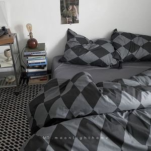 Cotton Bed sheets set duvet quilt cover pillow cases 四件套