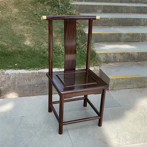 实木中式小官帽椅南美黑酸枝小椅子富贵小凳子儿童椅靠背椅茶桌椅