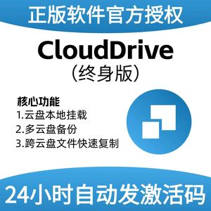 CD2 CloudDrive2终身会员激活码多网盘云盘管理工具网盘挂载软件