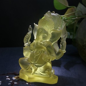 14cm 古法琉璃 象神 象头神 智慧之神 南传印度教 佛像摆件