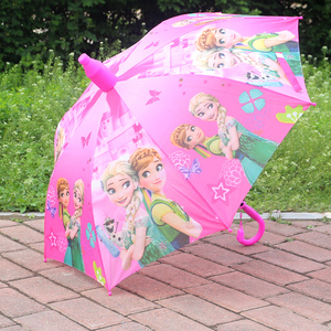 白雪公主粉色儿童雨伞幼儿园卡通超级可爱小学生男女童小孩半自动