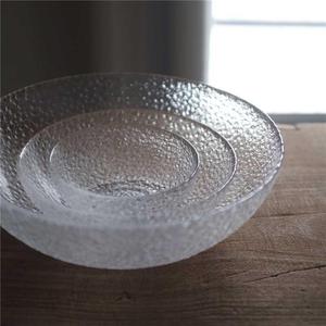 锤纹玻 璃碗碟简约拉北冰ZDR凝透明沙调料水欧果汤饭菜碗