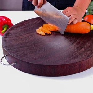 新款进口越南红铁木菜板实木家用砧板厨房圆形菜墩整木案板切菜板