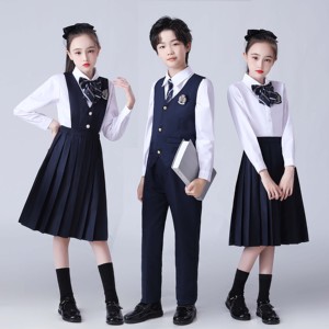 新款儿童合唱服演出服中小学生朗诵服装学院风大合唱比赛表演礼服