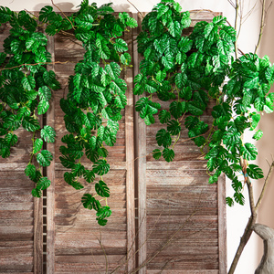 高品质仿真绿植植物垂吊仿生假花假藤蔓藤条爬藤室内造景装饰摆件