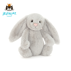 英国Jellycat害羞银色邦尼兔经典可爱毛绒玩具安抚公仔玩偶抱枕