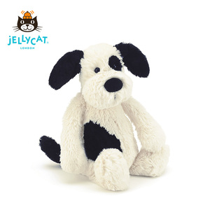 英国Jellycat害羞黑色乳白色小狗毛绒玩具可爱玩偶公仔娃娃礼物