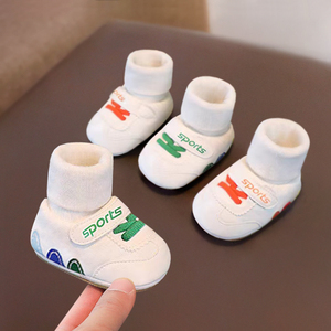 婴儿鞋子春秋季6-9-12个月软底学步鞋男女宝宝袜鞋软底不掉0-1岁