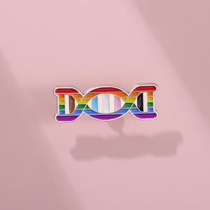 基因序列胸针DNA螺旋分子式金属徽章生物学生礼物别针配饰包勋章