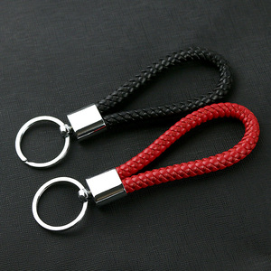 编织绳男女情侣钥匙圈环汽车钥匙扣时尚简约钥匙挂件家用钥匙琏