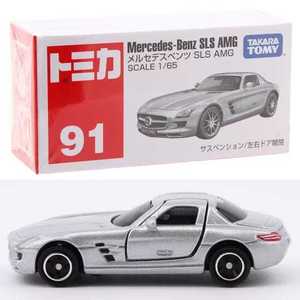 正版TOMY TOMICA多美卡车模合金红白盒91号 梅赛德斯奔驰 SLS AMG