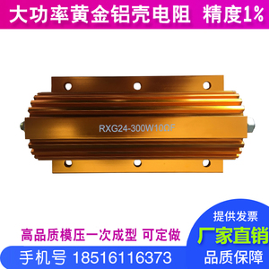 RXG24-300W大功率黄金铝壳电阻器放电预充电阻0.1欧2R3456789负载