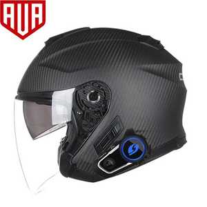正品AVA碳纤维头盔摩托车半盔男女大码巡航3XL全盔3/4盔组合盔复