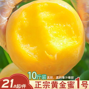 黄金蜜1号现摘黄桃新鲜水果10斤整箱应季桃子孕妇蜜桃脆桃时令大